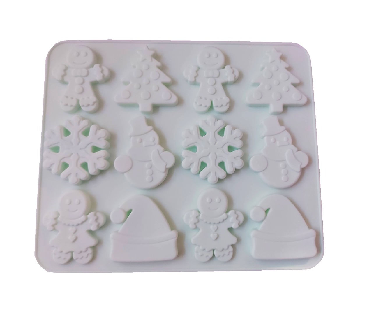 Forma silicon pentru prajituri, 12 cavitati, Sarbatori de iarna, 152COF - imagine 4